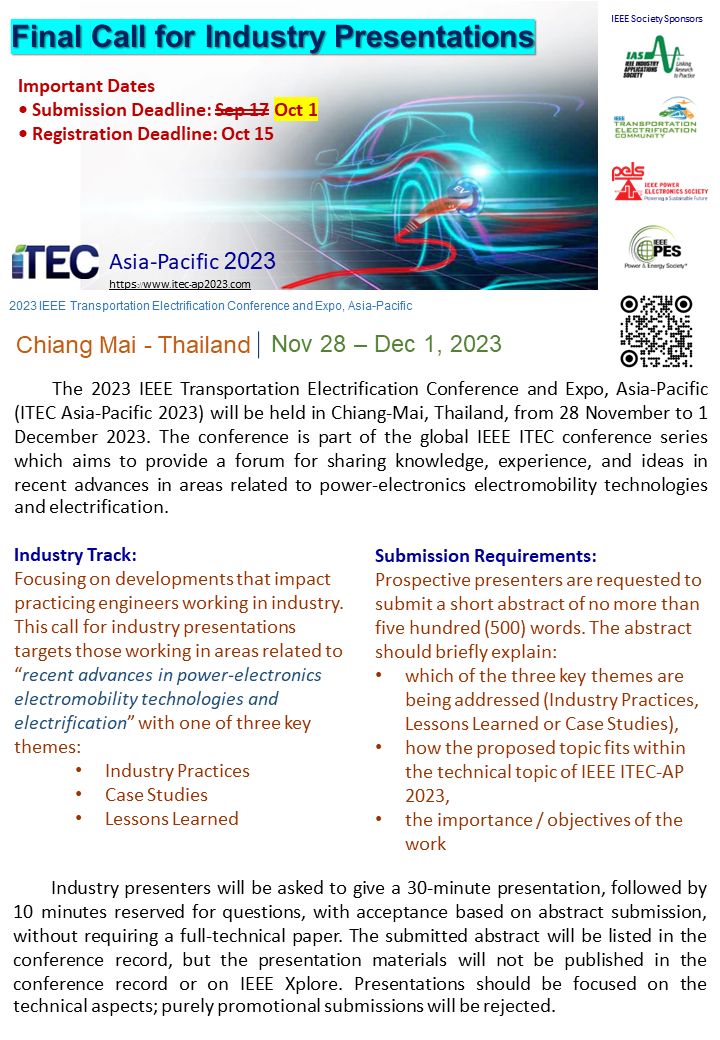 Call for Industry Presentations & Registration - 2023 IEEE ...